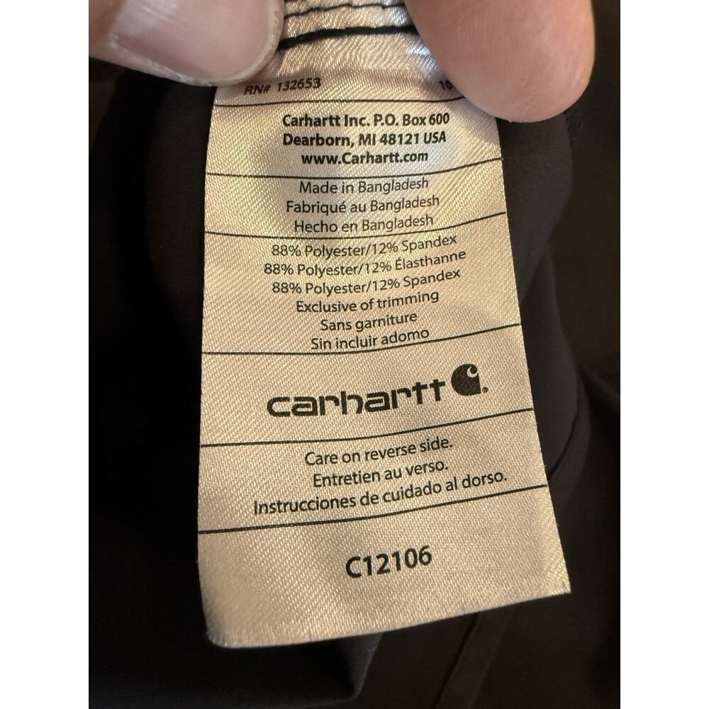 Carhartt Force Womens Black Scrub Top V-Neck Short Sleeve Modern Fit M C12106 View 6